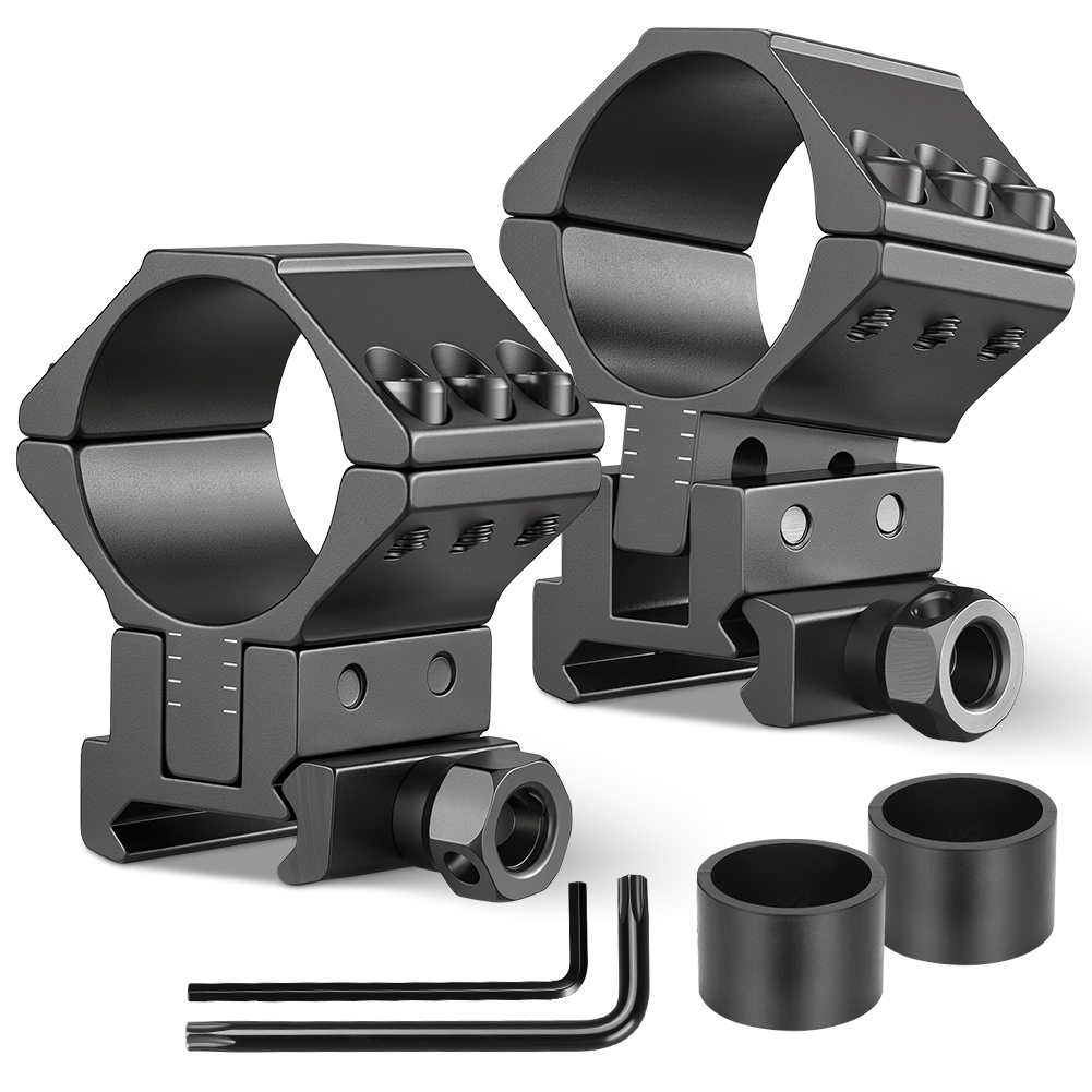 Hunting Outdoors - UniqueFire Scope Rings,1“25.4mm/30mm Adjustable Height and