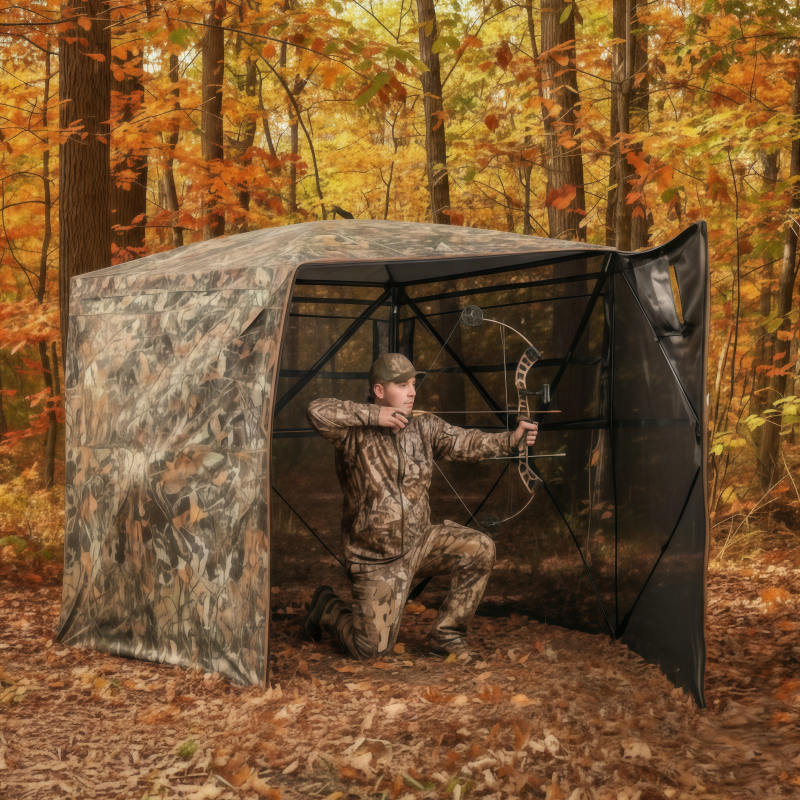 Hunting Outdoors - Camouflage Pop-Up Hunting Blind Easy Setup