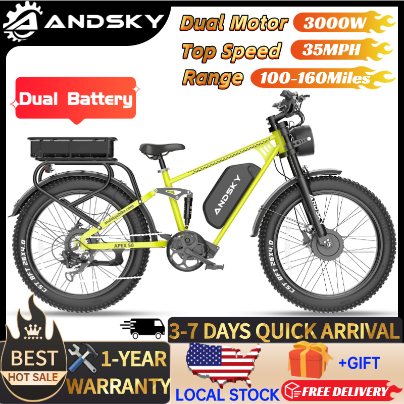 Hunting Outdoor Day - ANDSKY Apex50 AWD Electric Bike 3000W