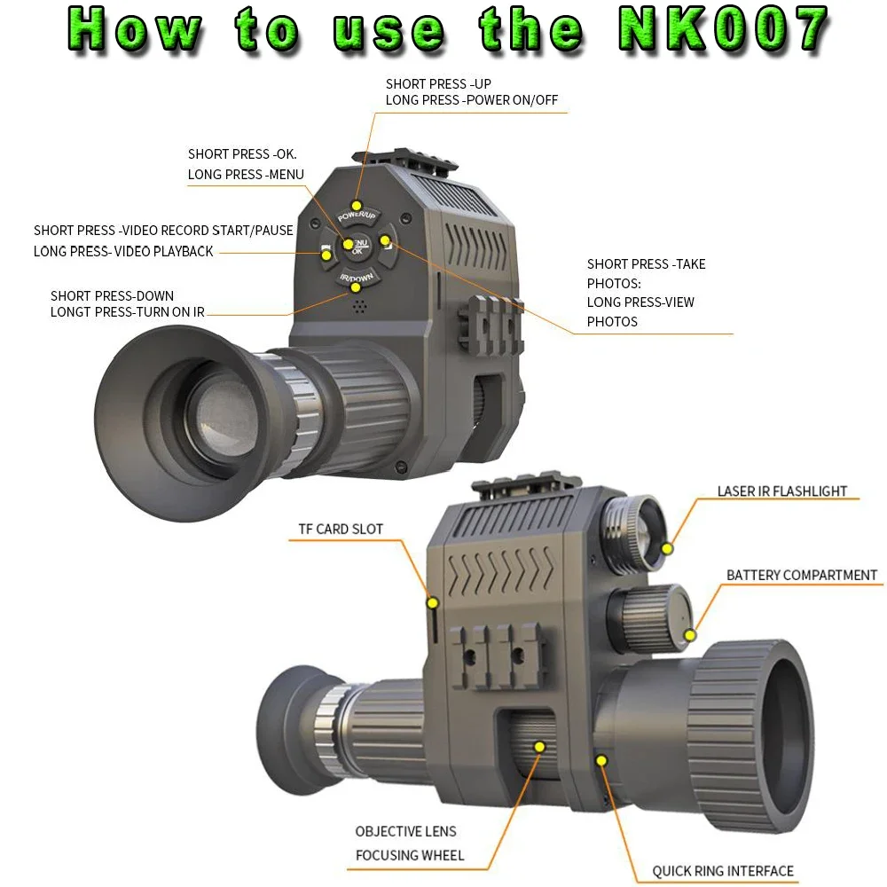 Megaorei NK007plus 200-400M Mo - Outdoor Hunting Digital Night Vision 리뷰 및 가격