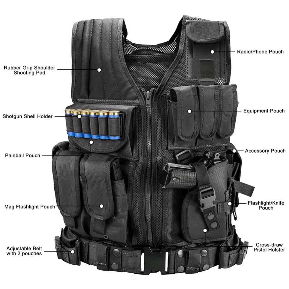 Adjustable Molle Tactical Vest - Hunting Outdoor Game 리뷰 및 가격