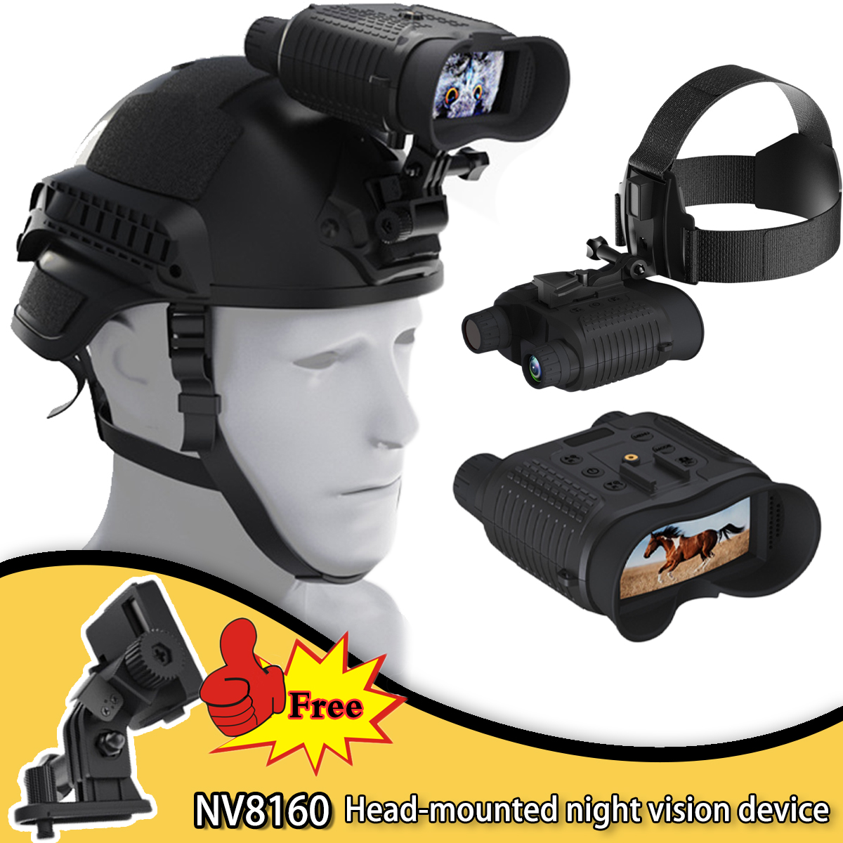 NV8160 Head-mounted Binocular  - Outdoor Hunting Digital Night Vision 리뷰 및 가격