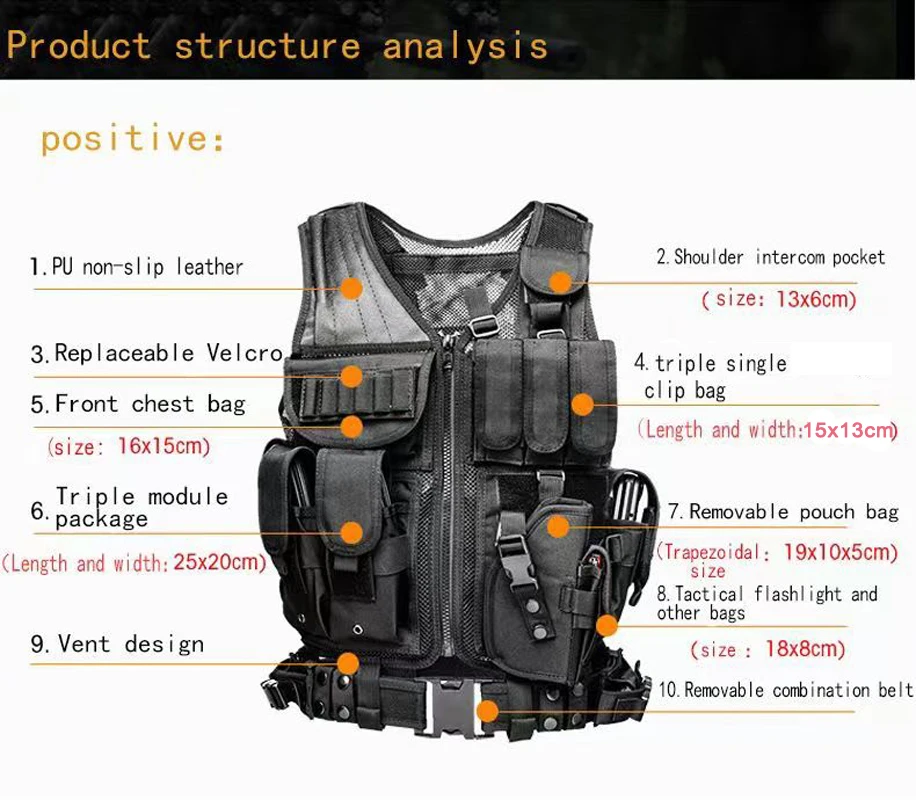 Adjustable Molle Tactical Vest - Hunting Outdoor Game 리뷰 및 가격