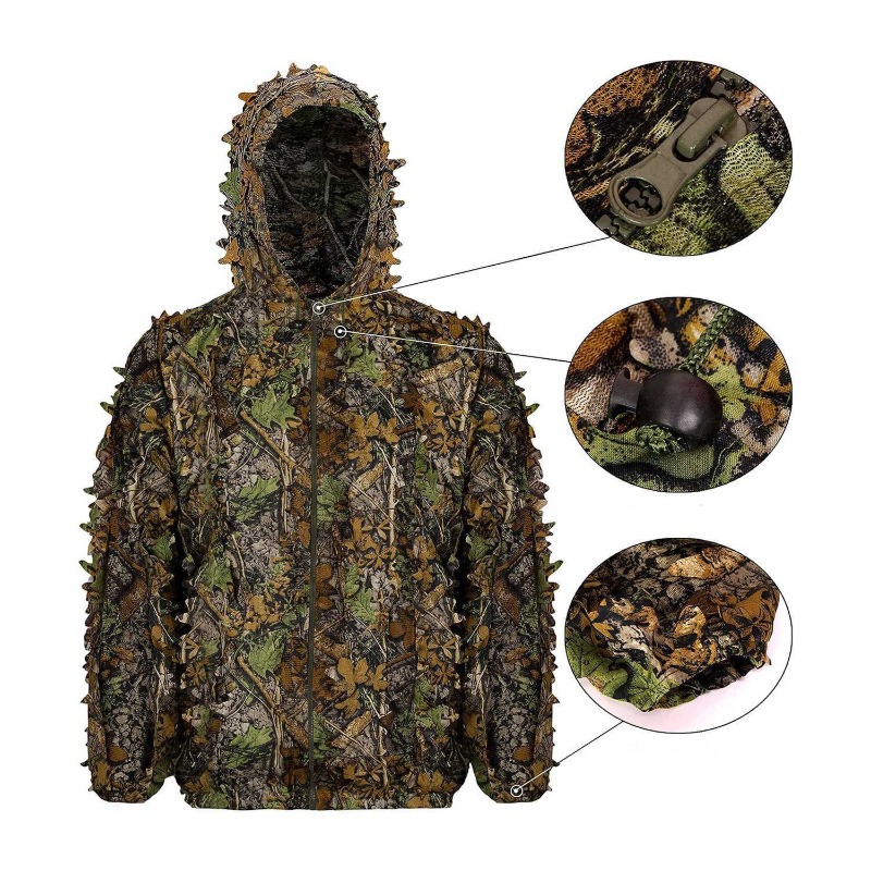 3D  Leafy Bionic Camouflage Hu - Outdoor Hunting Photography 리뷰 및 가격