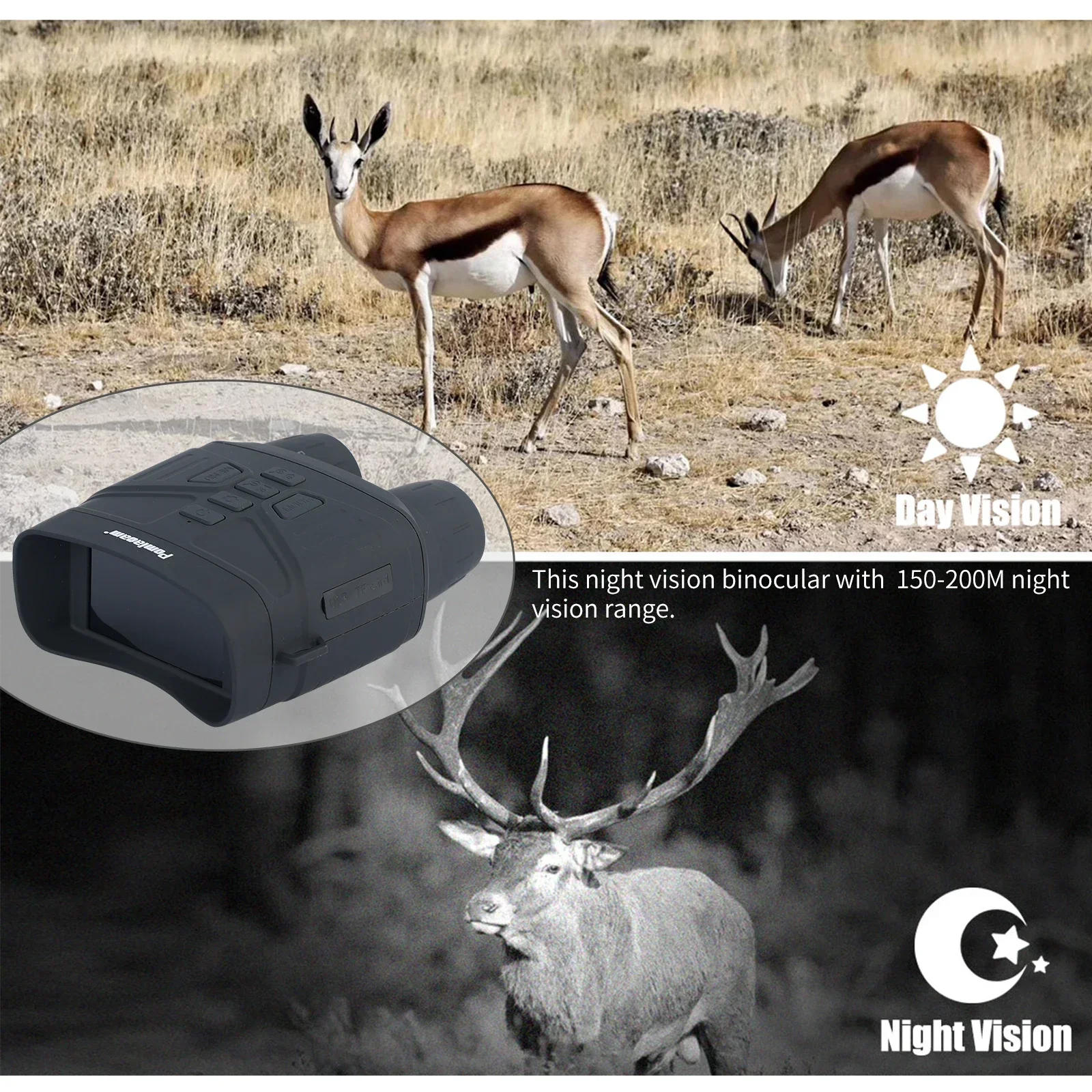 12 Megapixel Infrared Binocula - Outdoor Hunting Digital Night Vision 리뷰 및 가격