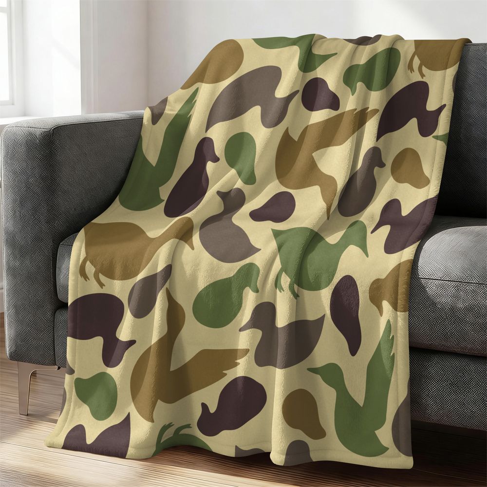 Duck Pattern Flannel Blanket S - Hunting Outdoor Rug 리뷰 및 가격