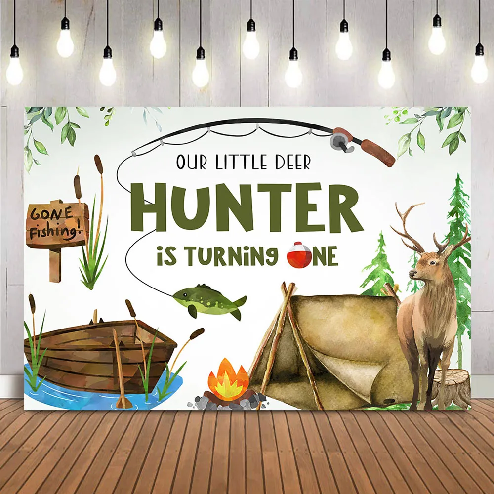 Hunting Fishing Birthday Backd - Hunting Outdoor Background 리뷰 및 가격