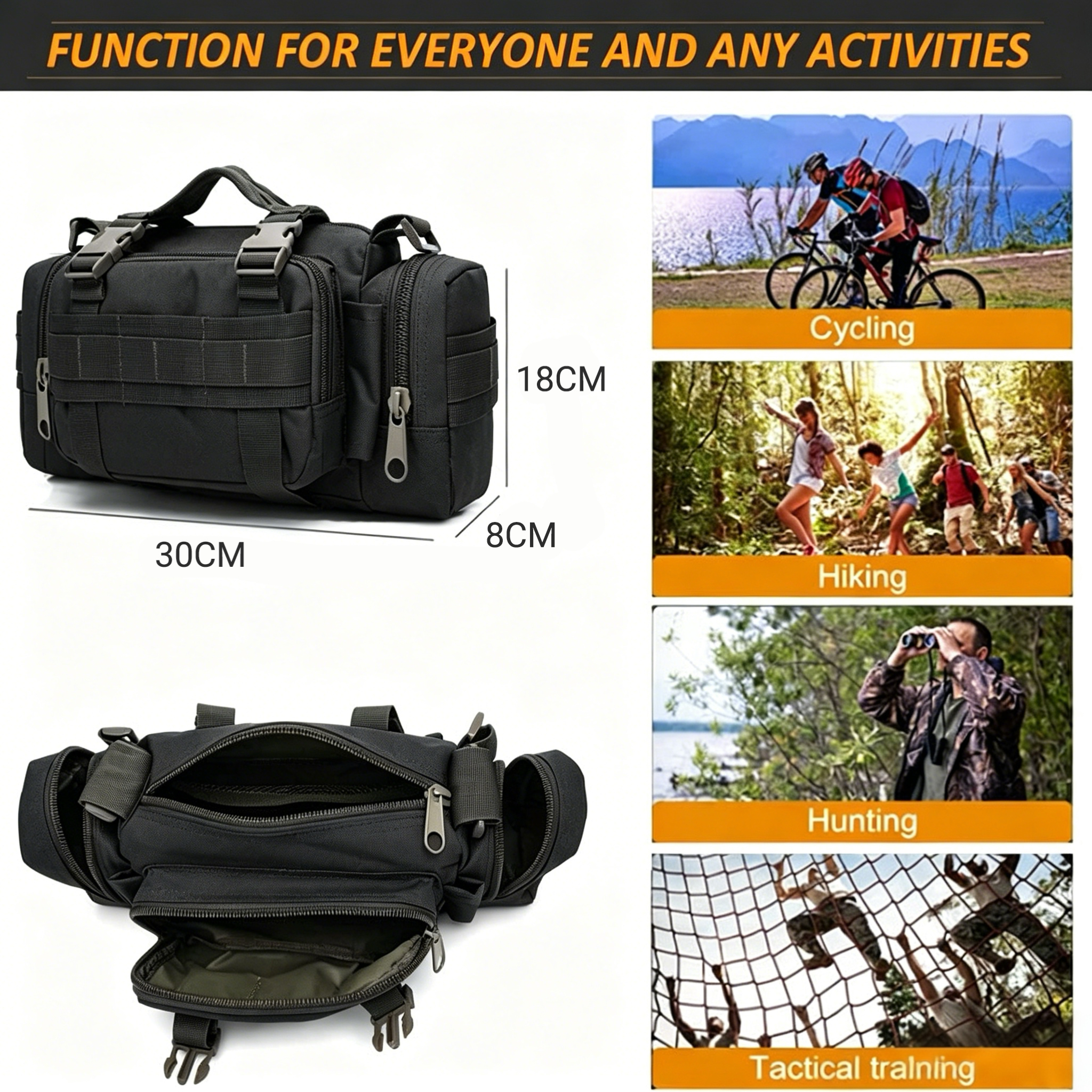 Cross Shoulder Sling Waist Bag - Outdoor Hunting Events 리뷰 및 가격