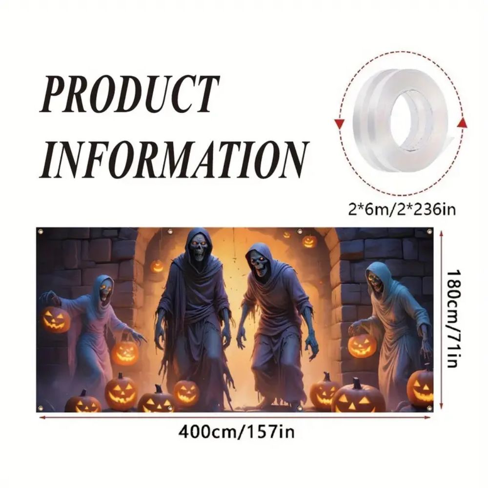 VIKAMA Halloween Garage Banner - Hunting Outdoor Background 리뷰 및 가격
