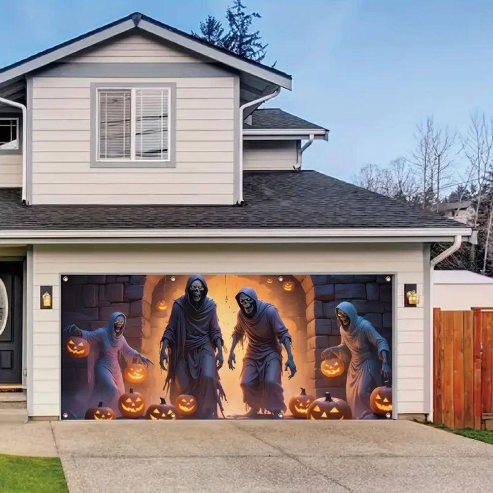 VIKAMA Halloween Garage Banner - Hunting Outdoor Background 리뷰 및 가격